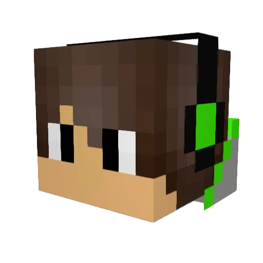 Futuretaddy Minecraft avatar head, 3D render