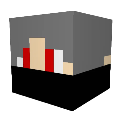 Fuujin_ Minecraft avatar head, 3D render