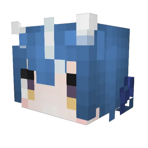 Fuuma541 Minecraft avatar head, 3D render