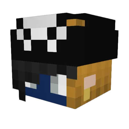 FuuniBoy Minecraft avatar head, 3D render