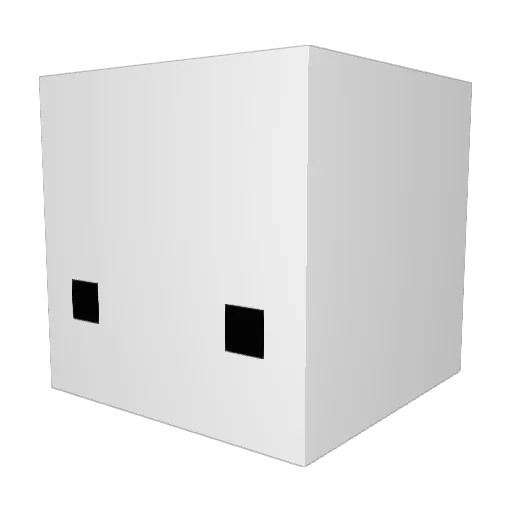 Fuw_0924 Minecraft avatar head, 3D render