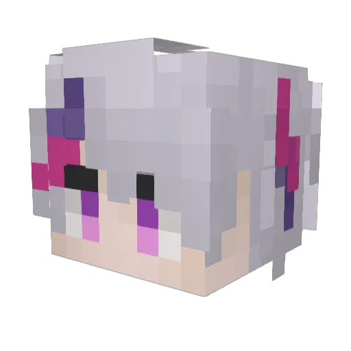 Fuwa3710 Minecraft avatar head, 3D render