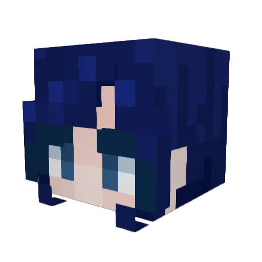 FuwaFuwaFox Minecraft avatar head, 3D render