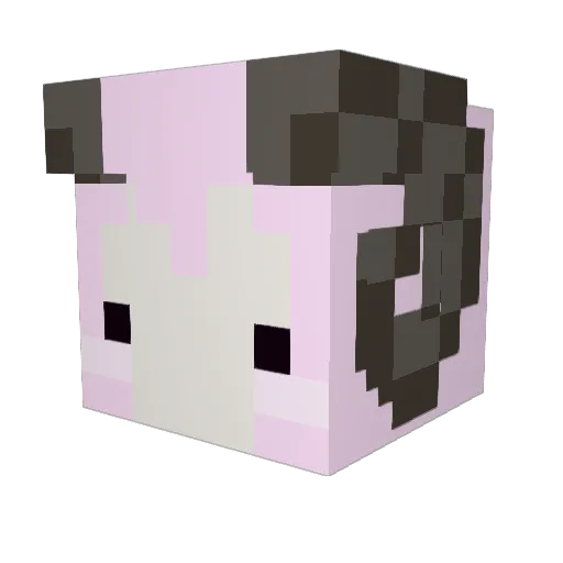 Fuwairen Minecraft avatar head, 3D render