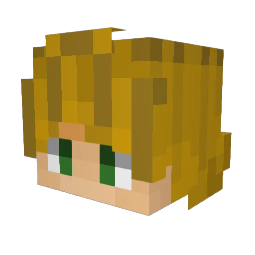 Fuxi0 Minecraft avatar head, 3D render