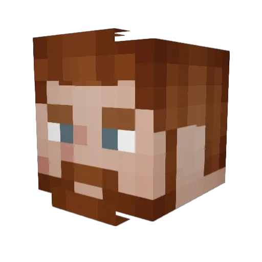 Fuxiland Minecraft avatar head, 3D render