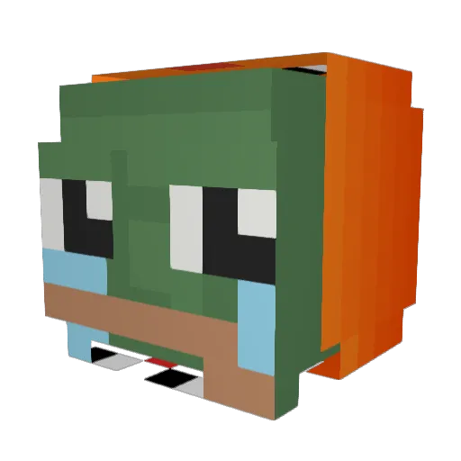 FuxySpirit Minecraft avatar head, 3D render