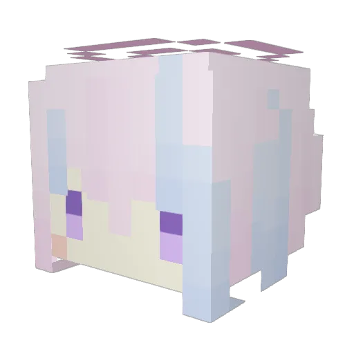 FuyajouRuri Minecraft avatar head, 3D render