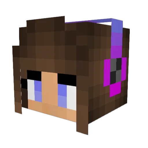 Fuyu06 Minecraft avatar head, 3D render