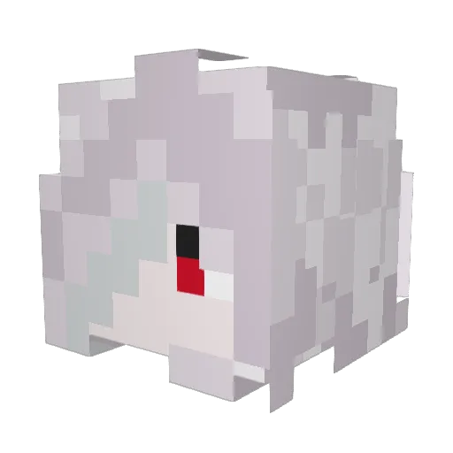 FuyuLing Minecraft avatar head, 3D render