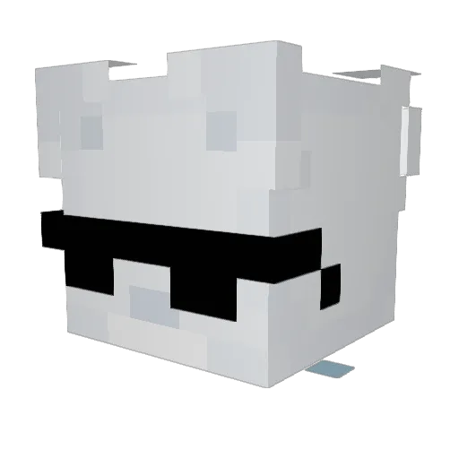 Fuyukuma_Cafe Minecraft avatar head, 3D render