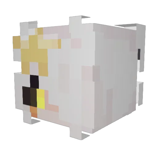 Fuyusa Minecraft avatar head, 3D render