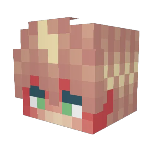 FuzeTeq_ Minecraft avatar head, 3D render