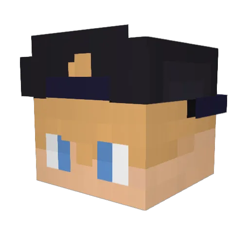 Fuze_2708 Minecraft avatar head, 3D render