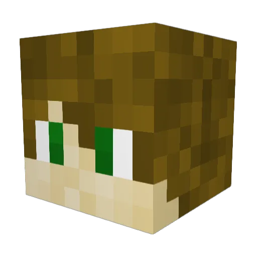 FuzedFocus Minecraft avatar head, 3D render