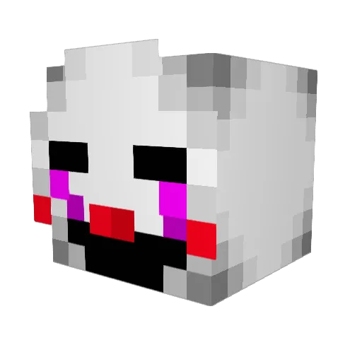 Fuzeeyy Minecraft avatar head, 3D render