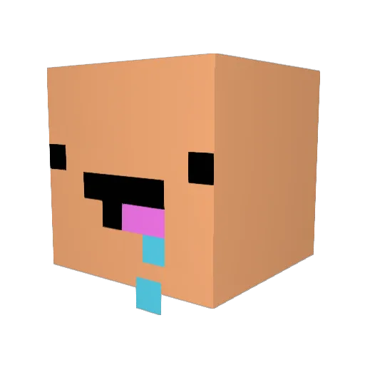 Fuzepr0 Minecraft avatar head, 3D render