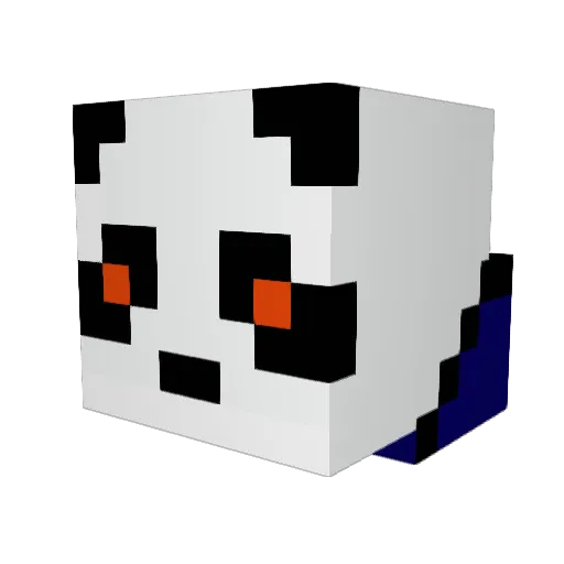 FuzionMaster Minecraft avatar head, 3D render