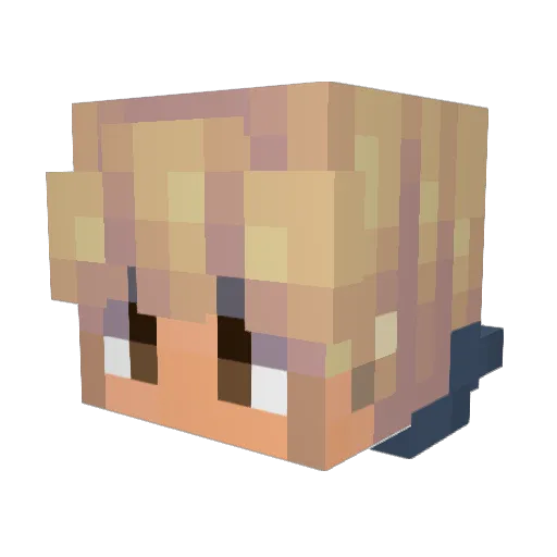 Fuzionizer7 Minecraft avatar head, 3D render