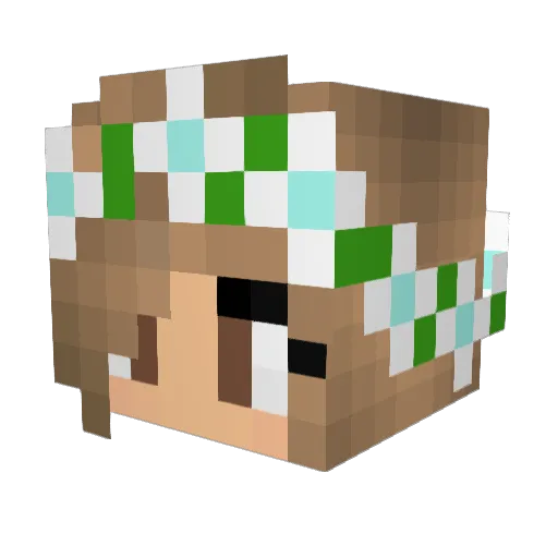FuzzBuzz07 Minecraft avatar head, 3D render