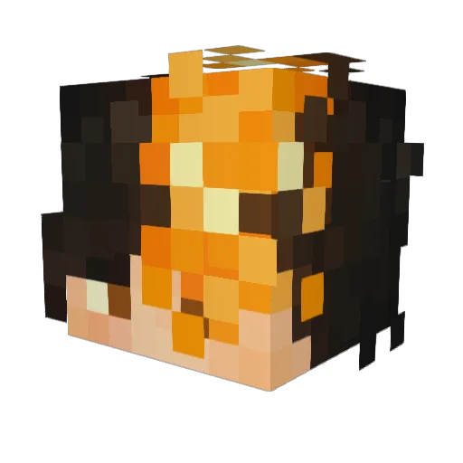FuzzCGS Minecraft avatar head, 3D render