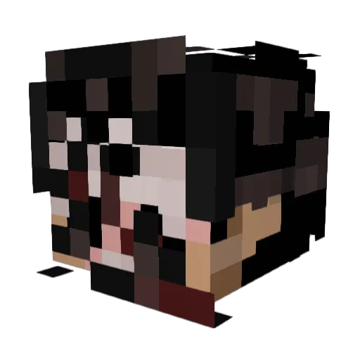Fuzzball001 Minecraft avatar head, 3D render