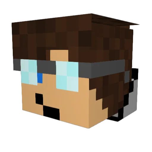 FuzziSteel Minecraft avatar head, 3D render