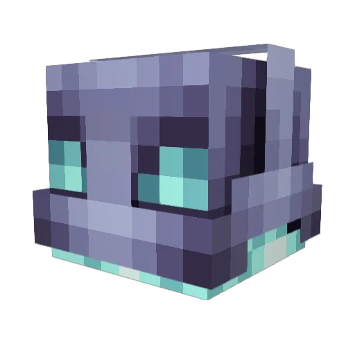 Fuzzlhawk Minecraft avatar head, 3D render