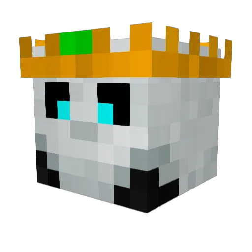 Fuzzman77 Minecraft avatar head, 3D render