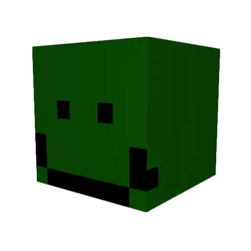 Fuzzq Minecraft avatar head, 3D render