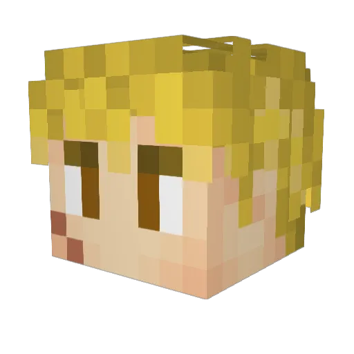 Fuzzthetoe13 Minecraft avatar head, 3D render