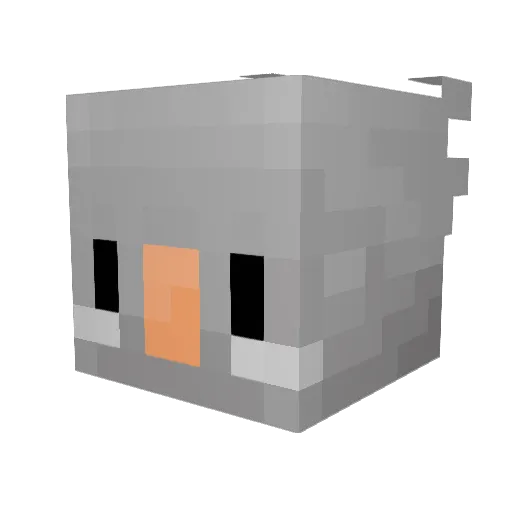 FuzzumSocks Minecraft avatar head, 3D render