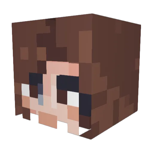 FuzzyAthlete Minecraft avatar head, 3D render