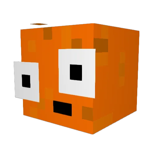 FuzzyBoo Minecraft avatar head, 3D render