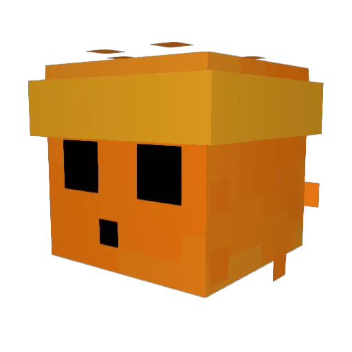 FuzzyBooger Minecraft avatar head, 3D render