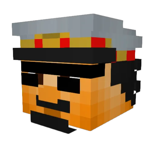 FuzzyCow42 Minecraft avatar head, 3D render