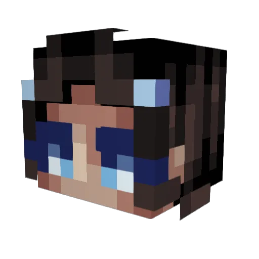 FuzzyCuteThing Minecraft avatar head, 3D render