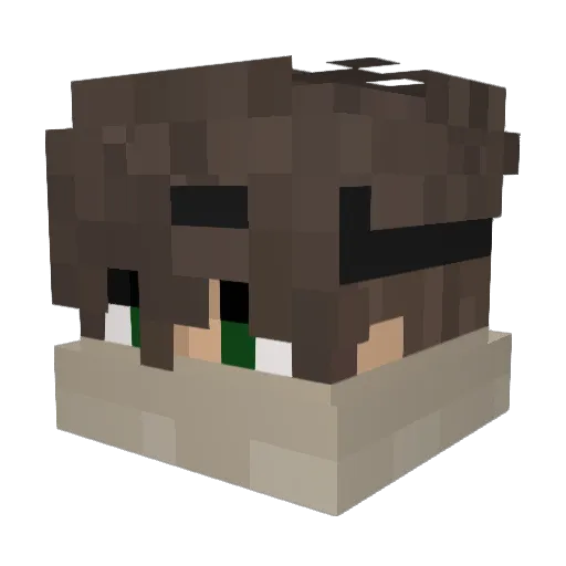 FuzzyDaddy01 Minecraft avatar head, 3D render