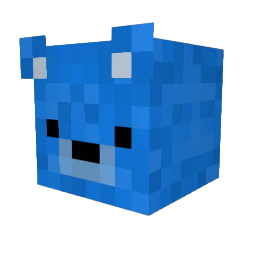 FuzzyDelirium Minecraft avatar head, 3D render