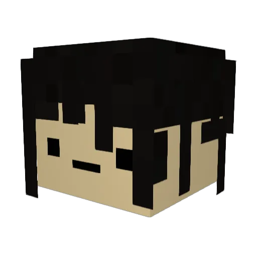 FuzzyHippoBallz Minecraft avatar head, 3D render