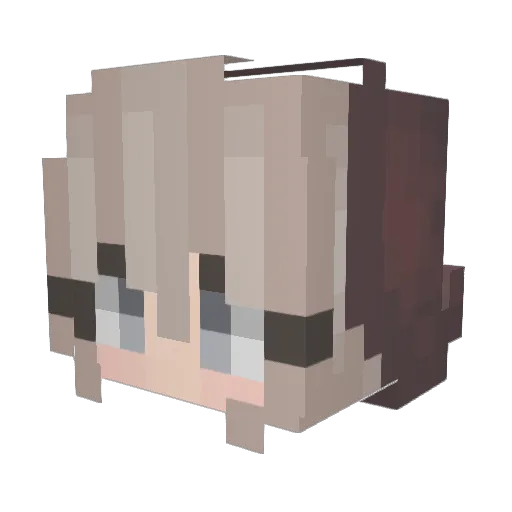 FuzzyKittyGirl Minecraft avatar head, 3D render