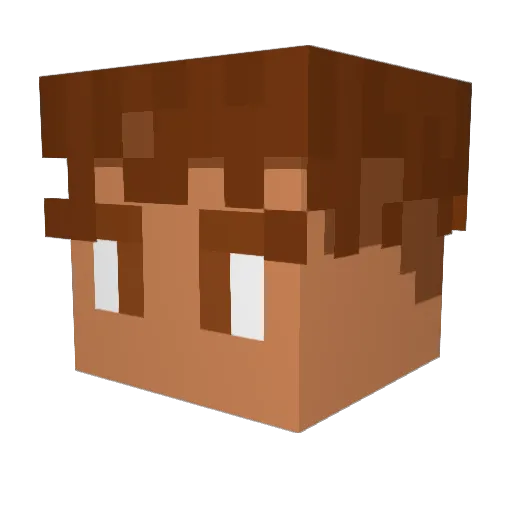 FuzzyPANDAbum Minecraft avatar head, 3D render