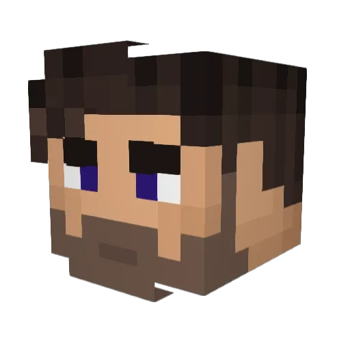 FuzzyWereBeast Minecraft avatar head, 3D render
