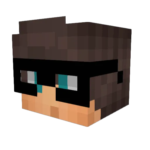 Fuzzy_HD Minecraft avatar head, 3D render