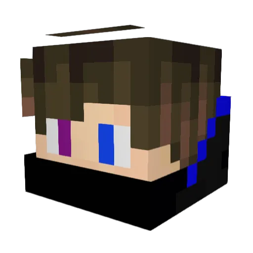 Fuzzy_Pack Minecraft avatar head, 3D render