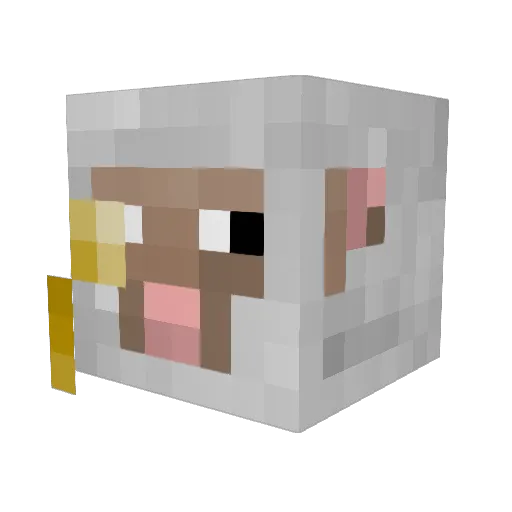 Fuzzy_Sheep Minecraft avatar head, 3D render