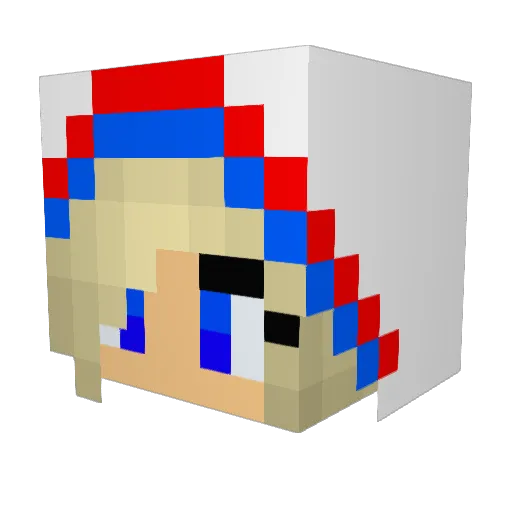 Fuzzybunny2132 Minecraft avatar head, 3D render