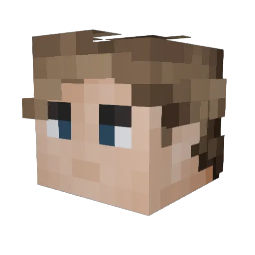 Fuzzygamer091 Minecraft avatar head, 3D render