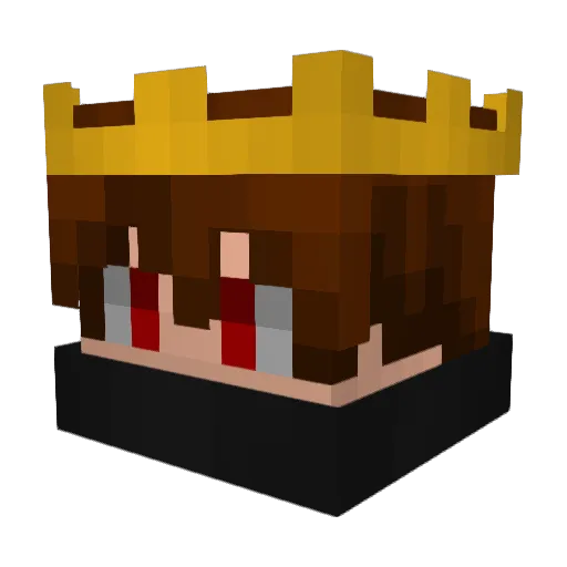 Fvchsii Minecraft avatar head, 3D render