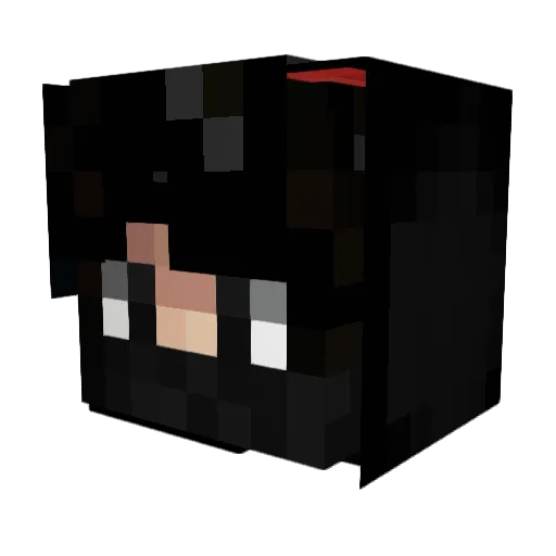 Fvntom Minecraft avatar head, 3D render
